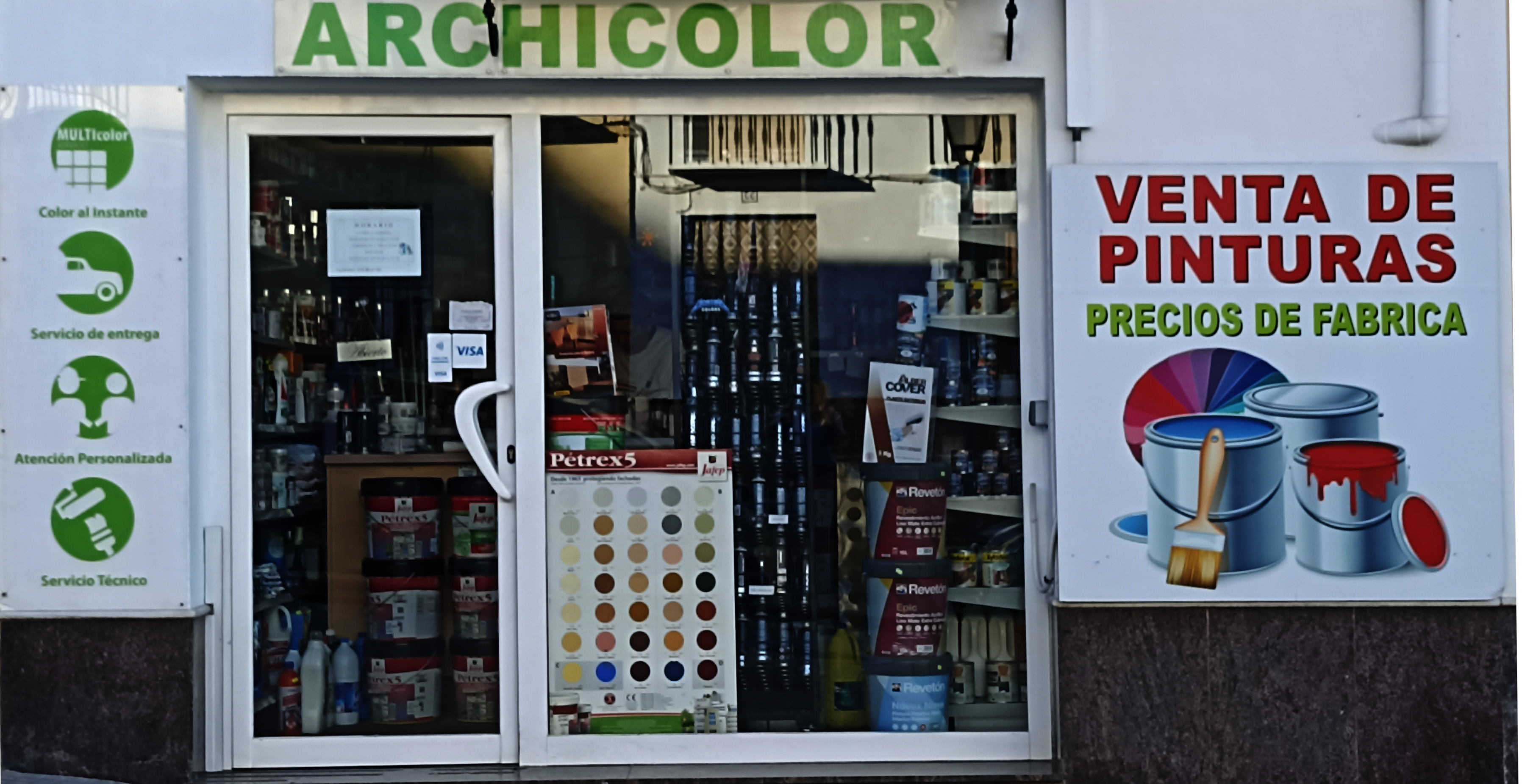 Fachada Tienda pinturas Archicolor